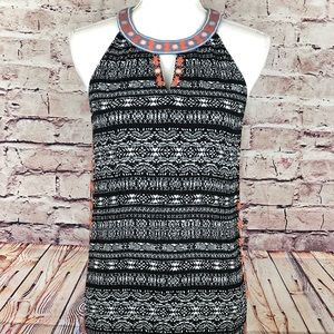 THML Aztec print black sundress size small